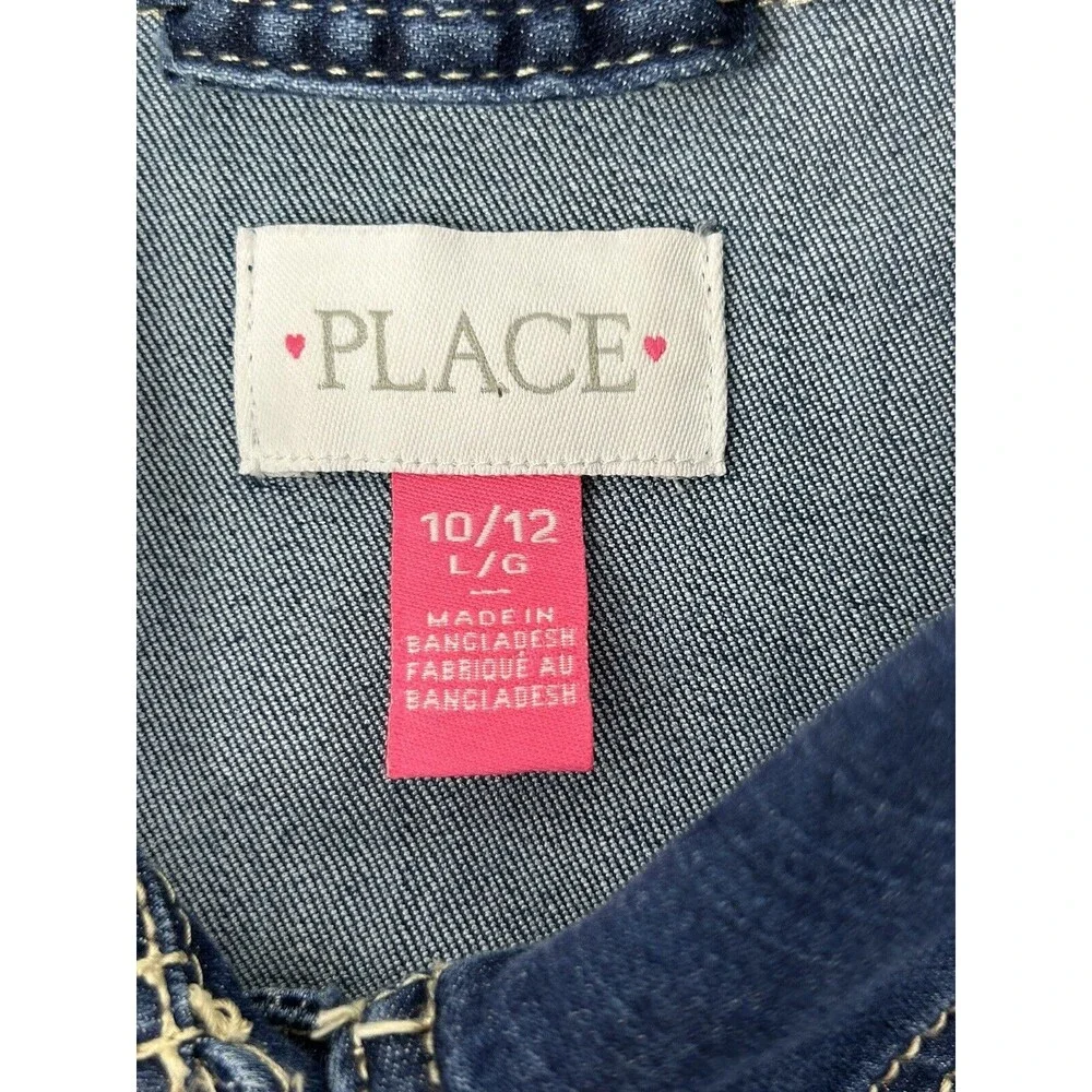 Childrens Place Girls Blue‎ Denim Jean Jacket  Size 10/13 L